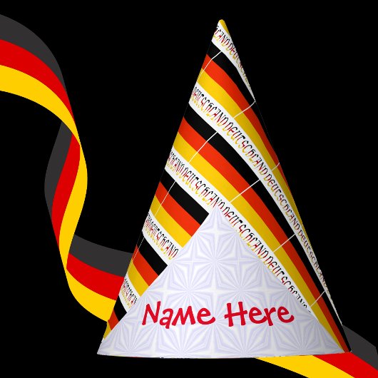 Deutschland German Flag Tiled Red Personalization Partyhütchen