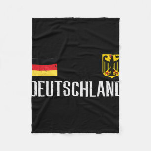 Deutschland Germany Flagge Fußball Fan Männer Frau Fleecedecke