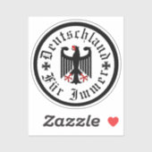 Deutschland/ Germany Forever/schwarzer Adler/Eiser Aufkleber (Blatt)