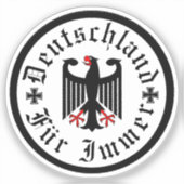 Deutschland/ Germany Forever/schwarzer Adler/Eiser Aufkleber (Vorderseite)
