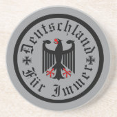 Deutschland/ Germany Forever/schwarzer Adler/Eiser Getränkeuntersetzer (Vorne)