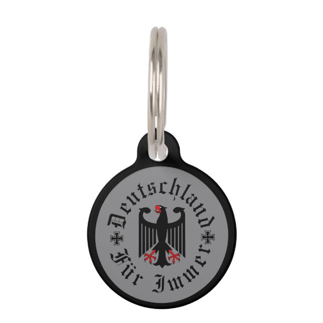 Deutschland/ Germany Forever/schwarzer Adler/Eiser Haustiermarke (Vorderseite)
