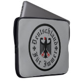 Deutschland/ Germany Forever/schwarzer Adler/Eiser Laptopschutzhülle (Vorne Rechts)