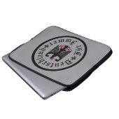 Deutschland/ Germany Forever/schwarzer Adler/Eiser Laptopschutzhülle (Vorne Knopf)