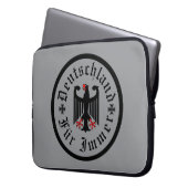Deutschland/ Germany Forever/schwarzer Adler/Eiser Laptopschutzhülle (Vorderseite Links)