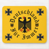 Deutschland/ Germany Forever/schwarzer Adler/Eiser Mousepad (Vorne)