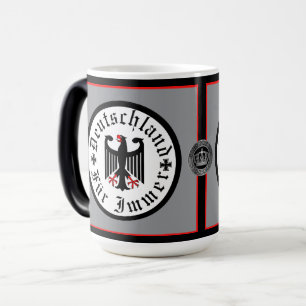 Deutschland/ Germany Forever/schwarzer Adler/Eiser Verwandlungstasse