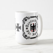 Deutschland/Germany Forever/schwarzer Adler/Eisern Kaffeetasse (VorderseiteRechts)