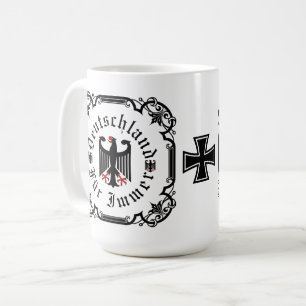 Deutschland/Germany Forever/schwarzer Adler/Eisern Kaffeetasse