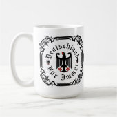 Deutschland/Germany Forever/schwarzer Adler/Eisern Kaffeetasse (Links)