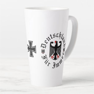 Deutschland/Germany Forever/schwarzer Adler/Eisern Milchtasse