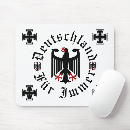 Deutschland/Germany Forever/schwarzer Adler/Eisern Mousepad (Mit Mouse)