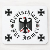Deutschland/Germany Forever/schwarzer Adler/Eisern Mousepad (Vorne)