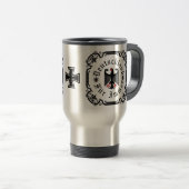 Deutschland/Germany Forever/schwarzer Adler/Eisern Reisebecher (VorderseiteRechts)