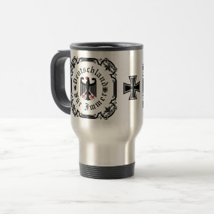 Deutschland/Germany Forever/schwarzer Adler/Eisern Reisebecher