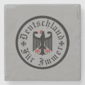 Deutschland/Germany Forever/schwarzer Adler/Eisern Steinuntersetzer (Vorderseite)
