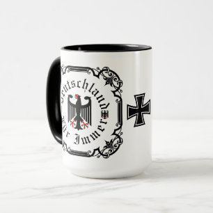 Deutschland/Germany Forever/schwarzer Adler/Eisern Tasse