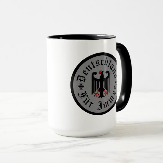 Deutschland/Germany Forever/schwarzer Adler/Eisern Tasse (VorderseiteRechts)