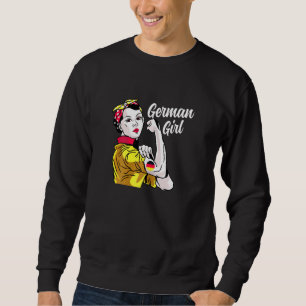 Deutschland Girl Flag Kulturerbe Deutschland Roots Sweatshirt