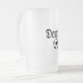 Deutschland großes fussball Logo Mattglas Bierglas (Vorderseite Links)