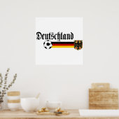 Deutschland großes Fussball-Logo Poster (Küche)