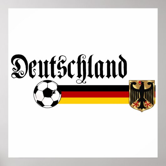 Deutschland großes Fussball-Logo Poster (Vorne)