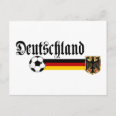 Deutschland großes Fussball-Logo Postkarte (Vorderseite)