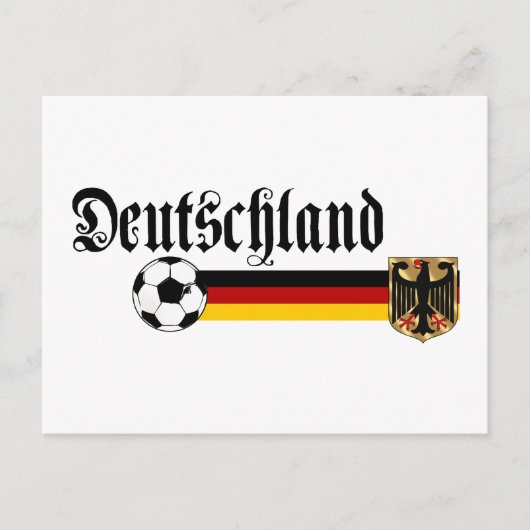 Deutschland großes Fussball-Logo Postkarte (Vorderseite)