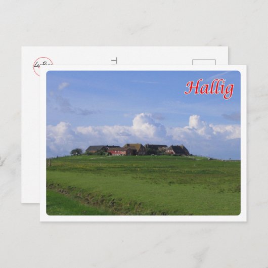 Deutschland - Hallig - Postkarte (Vorne/Hinten)