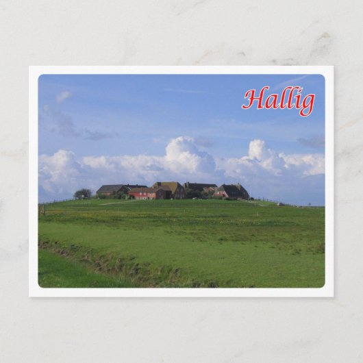 Deutschland - Hallig - Postkarte (Vorderseite)