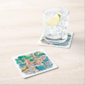 Deutschland Handgezeichnete Wasserfarbskizze Rechteckiger Pappuntersetzer (Vor Ort)