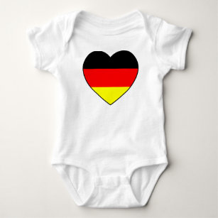 "Deutschland-Herz" Babybody Bio Fussball WM Baby Strampler