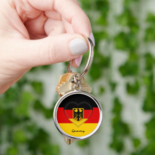 Deutschland & Herz/deutsche Flaggenmode /sport Schlüsselanhänger