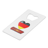 Deutschland Herz Geldbeutel Flaschenöffner (Rückseite Schrägansicht)