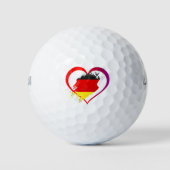Deutschland Herz Golfball (Vorderseite)