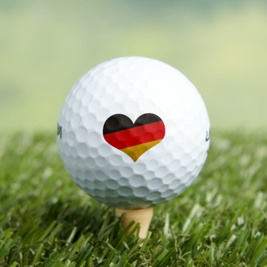 Deutschland Herz Golfball (Insitu T-Shirt)
