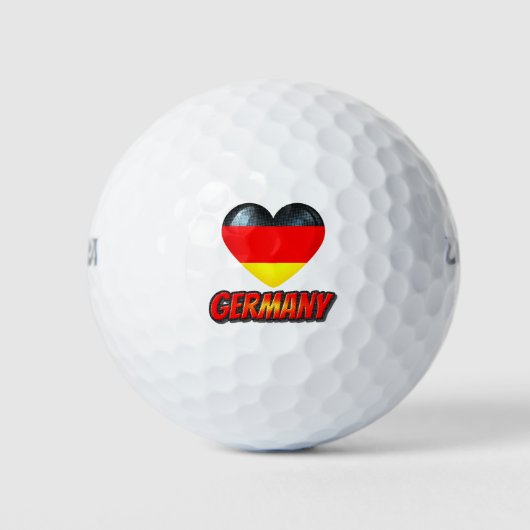 Deutschland Herz Golfball (Vorderseite)