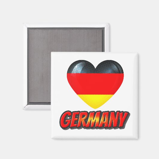 Deutschland Herz Magnet (Vorderseite/Rückseite)
