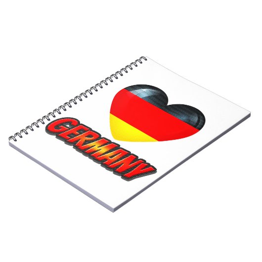 Deutschland Herz Notizblock (Linke Seite)