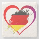 Deutschland-Herz Steinuntersetzer (Vorderseite)