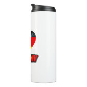 Deutschland Herz Thermosbecher (Nach rechts gedreht)