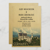 Deutschland Hochzeit Einladung Schloss Neuschwanst (Vorne/Hinten)
