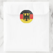 Deutschland - Icon-Flagge Quadratischer Aufkleber (Tasche)