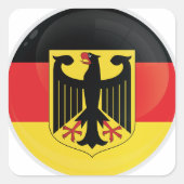 Deutschland - Icon-Flagge Quadratischer Aufkleber (Vorderseite)