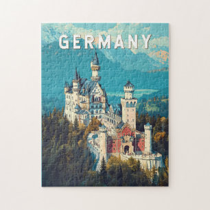 Deutschland Illustration Reise Kunst Vintage Puzzle