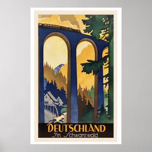 Deutschland im Schwarzwald Germany in Black Forest Poster (Vorne)