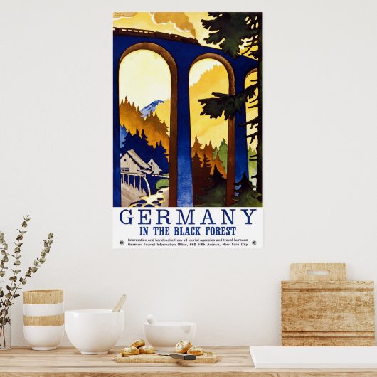 Deutschland im Schwarzwald Poster (Küche)