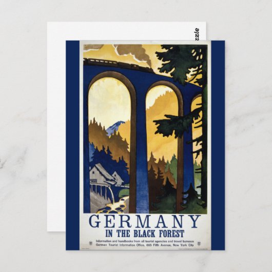Deutschland im Schwarzwald Vintag wiederhergestell Postkarte (Vorne/Hinten)
