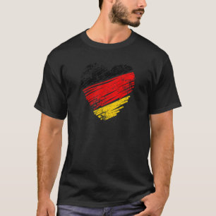 Deutschland in den Farben der Flagge Herz T-Shirt