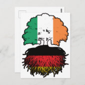 Deutschland Irland Treots Flag Postkarte (Vorne/Hinten)